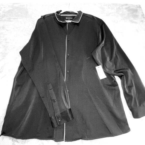 I.N.C Men's Black Long sleeve Button Down - Picture 2 of 14